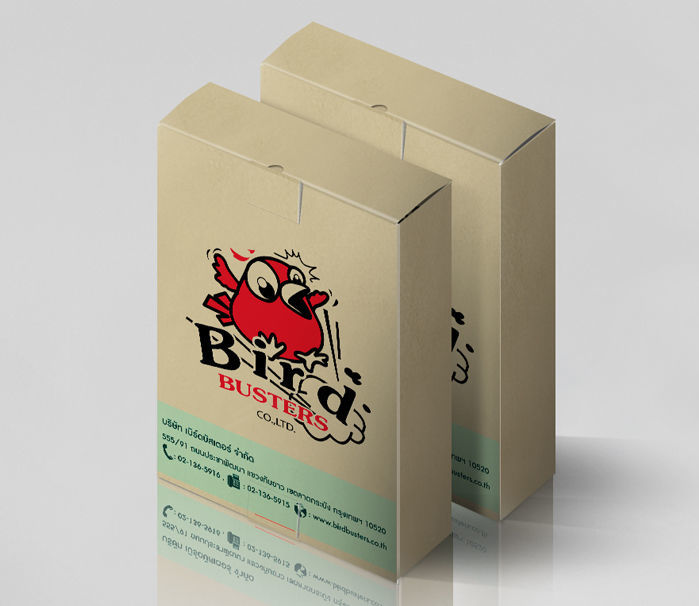 Brand  Bird Buster , โรงงานผลิตกล่องกระดาษลูกฟูกกล่องลูกฟูก,ลังกระดาษ , พิมพ์กล่องพัสดุ